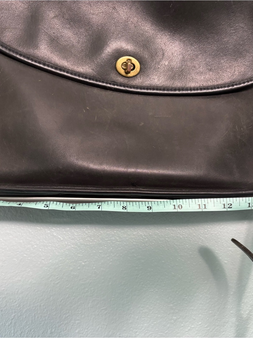 Vintage Coach Black Leather Top-Handle Laptop Bag with Shoulder Strap - Picture 2 of 10